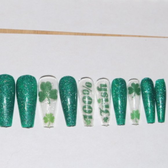 100% Irish- press on nail set - Picture 5 of 9